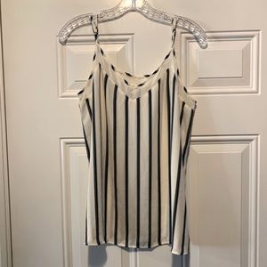 Cream/white chiffon strappy tank